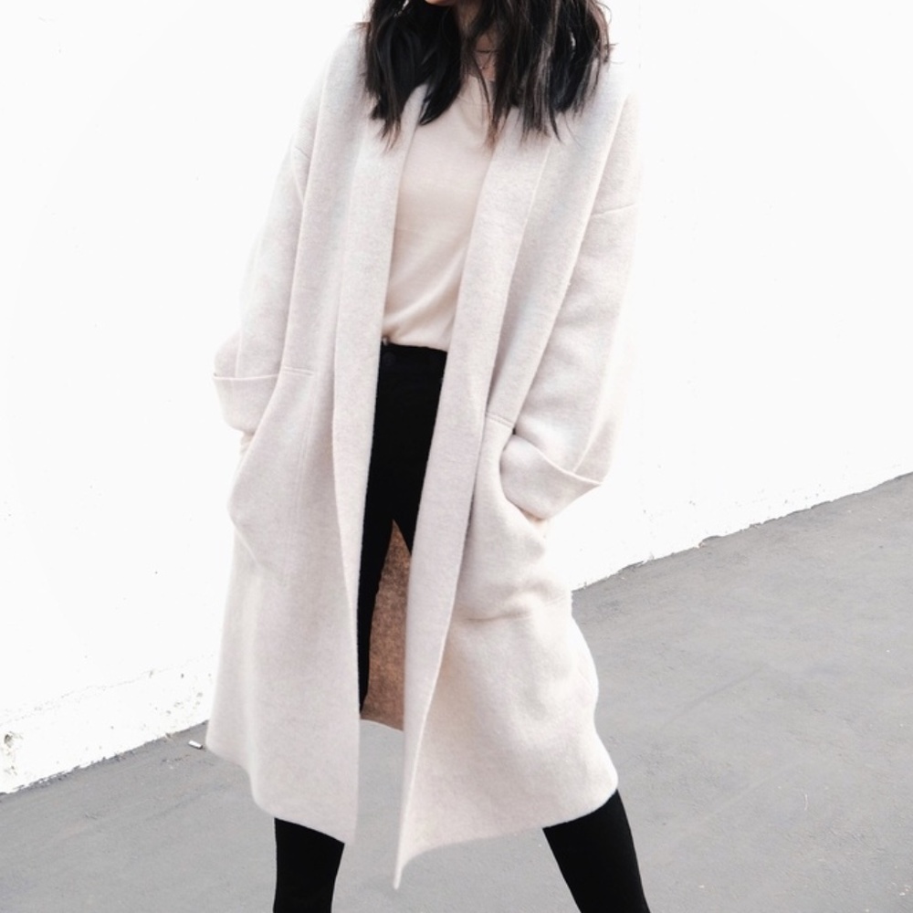 ISO madewell rivington sweater coat in “heather almond”